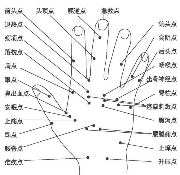 手部穴位图(手背穴位图)